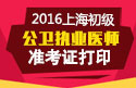 2023年上海公卫执业医师职称考试准考证打印