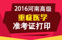 2023年河南医学高级职称（重症医学）准考证打印