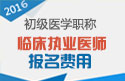 2023年河北临床执业医师职称考试报名费用