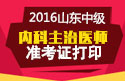 2023年山东内科主治医师职称考试准考证打印