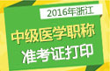 2023年浙江内科主治医师职称考试准考证打印