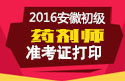 2023年安徽药剂师职称考试准考证打印