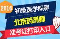 2023年北京药剂师职称考试准考证打印