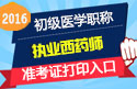 2023年河北执业西药师职称考试准考证打印