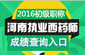 2023年河南执业西药师职称考试成绩查询