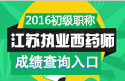 2023年江苏执业西药师职称考试成绩查询
