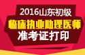2023年山东临床执业助理医师职称考试准考证打印