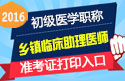 2023年上海乡镇临床执业助理医师职称考试准考证打印