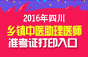 2023年四川乡镇中医执业助理医师职称考试准考证打印