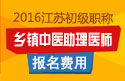 2023年江苏乡镇中医执业助理医师考试报名费用