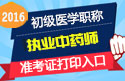 2023年河南执业中药师职称考试准考证打印
