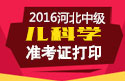 2023年河北儿科主治医师职称考试准考证打印