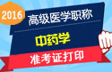 2023年河南医学高级职称（中药学）准考证打印