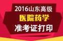 2023年山东医学高级职称（医院药学）准考证打印
