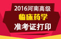 2023年河南医学高级职称（临床药学）准考证打印